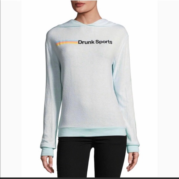 Wildfox Tops - NWOT Wildfox Drunk Sports Hooded Pullover